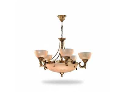 żyrandol Lampa sufitowa Żyrandol Lampa Sufitowa Lampa Szkło Złoty Beż
