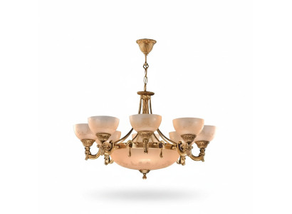 Żyrandol Lampa sufitowa Żyrandol sufitowy Lampa żyrandol Szkło Złoty Beż