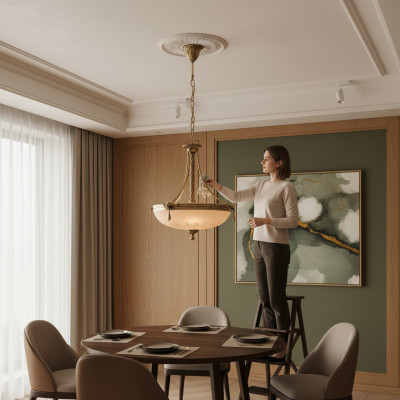 żyrandol Lampa sufitowa Żyrandol Lampa Sufitowa Lampa Szkło Złoty Beż