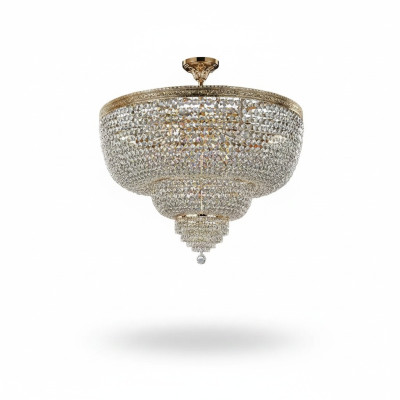 Luksusowa Lampa sufitowa Lustre Lampa Lights żyrandol kryształ Gold 100cm