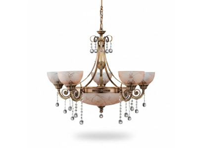 Lampa sufitowa żyrandol lampa sufitowa Lampa żyrandol Szkło złoty brąz