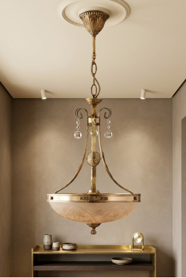 żyrandol Lampa sufitowa Żyrandol Lampa Sufitowa Lampa Szkło Złoty Brąz