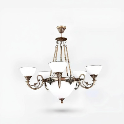 Lampa sufitowa żyrandol sufitowy żyrandol Lampa żyrandol Szkło Art Biały
