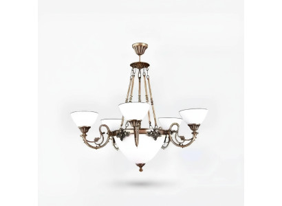 Lampa sufitowa żyrandol sufitowy żyrandol Lampa żyrandol Szkło Art Biały