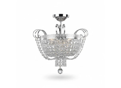 Lampa sufitowa żyrandol kryształowy żyrandol sufitowy Lampa żyrandol srebrna