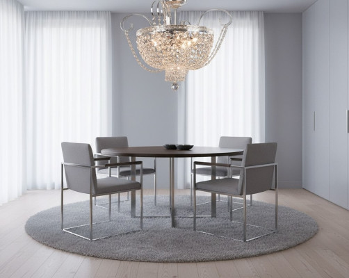 Żyrandol sufitowy luksusowy żyrandol Lampa sufitowa srebrny kryształ
