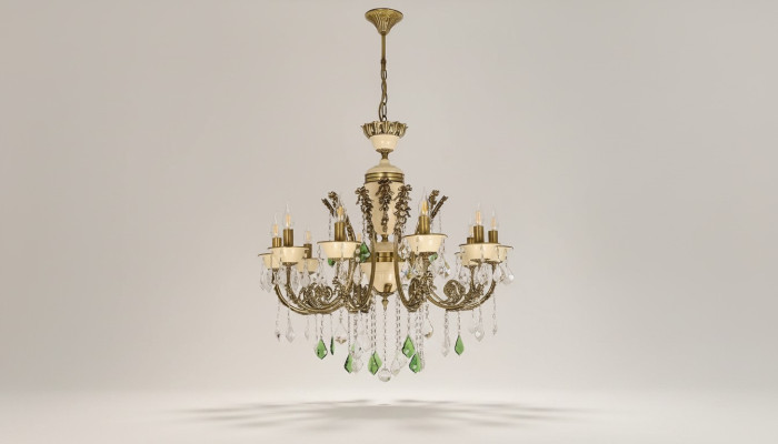Luksusowa żyrandolowa Lampa sufitowa Żyrandol Lampa Lampa Brązowy kryształ 80cm