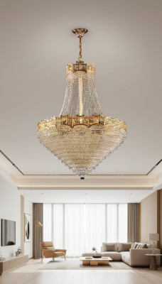 Luksusowy żyrandol sufitowy żyrandol Lampa sufitowa żyrandol kryształ kryształ 77x145
