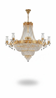 Luksusowa Lampa sufitowa Żyrandol Lampa sufitowa Lustre Gold Lampa kryształowa