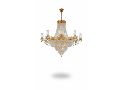 Luksusowa Lampa sufitowa Żyrandol Lampa sufitowa Lustre Gold Lampa kryształowa