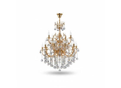 Żyrandol sufitowy luksusowy żyrandol Lampa sufitowa żyrandol kryształowy złoty 75x125