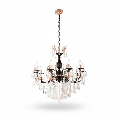 Luksusowa lampa sufitowa żyrandol Lampa sufitowa Lustre Czarny kryształ