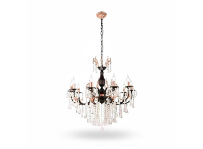 Luksusowa lampa sufitowa żyrandol Lampa sufitowa Lustre Czarny kryształ