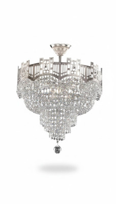 Żyrandol sufitowy luksusowy żyrandol Lampa sufitowa żyrandol srebrny kryształ Lampa