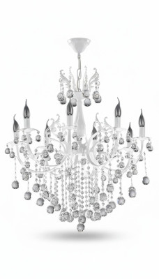 Luksusowy żyrandol sufitowy Biały żyrandol Lampa sufitowa żyrandol kryształ Lampa