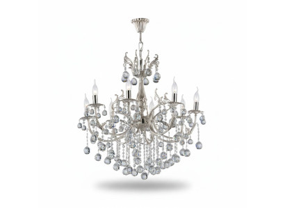 Żyrandol sufitowy luksusowy srebrny żyrandol Lampa sufitowa żyrandol kryształowy Lampa