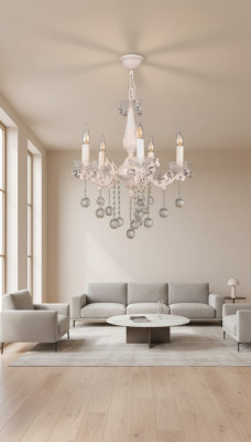 Żyrandol Lampa Sufitowa Luksusowy Beżowy żyrandol Lampa sufitowa kryształ