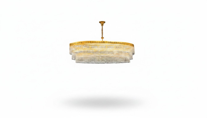 Luksusowy żyrandol sufitowy złoty żyrandol Lampa sufitowa kryształ Art