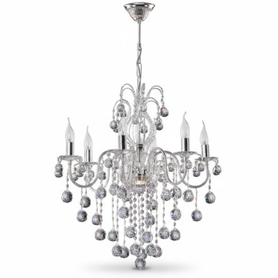 Żyrandol sufitowy srebrny żyrandol Lampa sufitowa żyrandol kryształ Lampa
