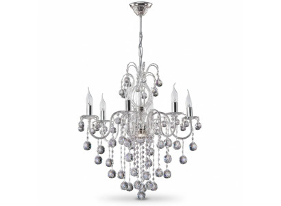 Żyrandol sufitowy srebrny żyrandol Lampa sufitowa żyrandol kryształ Lampa