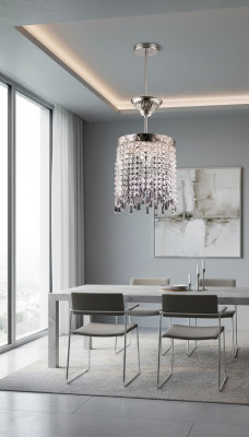 Żyrandol Lampa Sufitowa żyrandol Srebrna Lampa sufitowa kryształowa Lampa