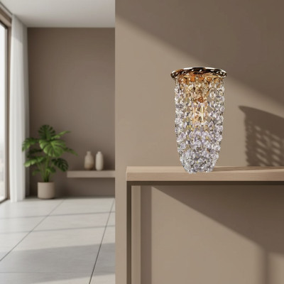 Żyrandol sufitowy Lampa żyrandol Złoty Lampa sufitowa żyrandol kryształowy