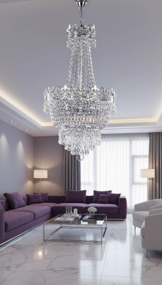 żyrandol sufitowy żyrandol srebrny Lampa sufitowa żyrandol kryształowa lampa wisząca