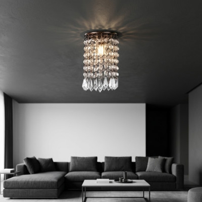 Żyrandol sufitowy Lampa żyrandol Złoty Lampa sufitowa żyrandol kryształowy