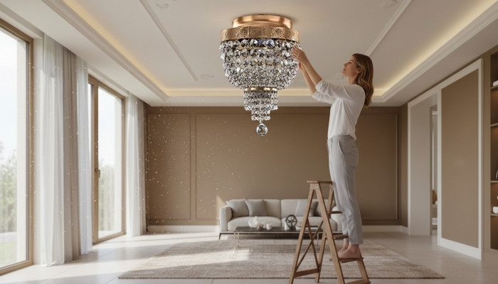 Żyrandol sufitowy luksusowy złoty żyrandol Lampa sufitowa żyrandol kryształowy Art