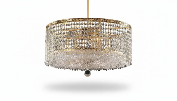 Żyrandol Lampa Sufitowa Luksusowy Złoty żyrandol Okrągły Lampa sufitowa kryształ Art