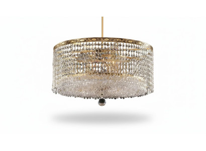 Żyrandol Lampa Sufitowa Luksusowy Złoty żyrandol Okrągły Lampa sufitowa kryształ Art