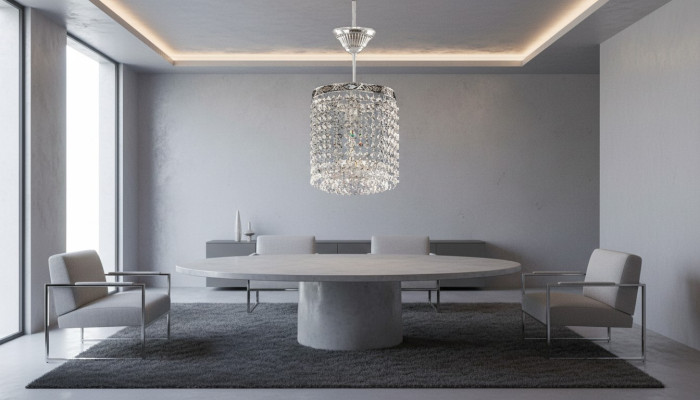 Lustre Lampa sufitowa kryształowy żyrandol sufitowy luksusowy srebrny żyrandol