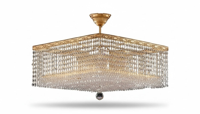 Luksusowy żyrandol sufitowy złoty żyrandol Lampa sufitowa kryształ Art