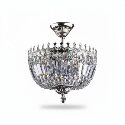 Żyrandol sufitowy luksusowy srebrny żyrandol Lampa sufitowa żyrandol kryształowy