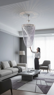 żyrandol sufitowy żyrandol luksusowy srebrny lampa sufitowa żyrandol kryształ