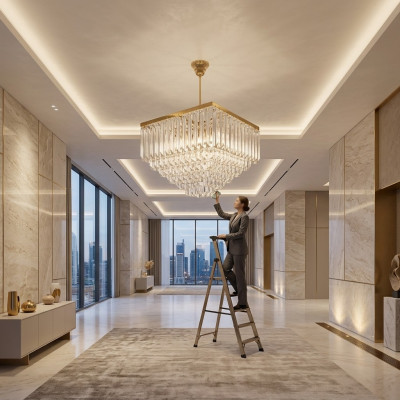 Żyrandol sufitowy luksusowy złoty żyrandol Lampa sufitowa żyrandol kryształ Lampa
