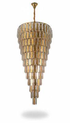 żyrandol sufitowy żyrandol złoty lampa sufitowa żyrandol kryształ 80cm krople