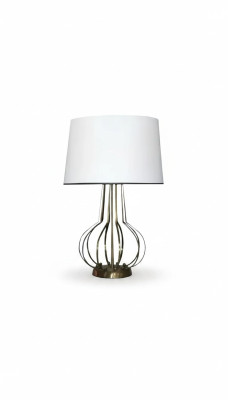 Lampa stołowa Lampa stołowa Lampa Leuchten Luxus Lampy Tabela Metal Biały
