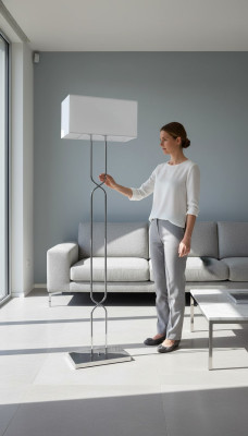 Lampa podłogowa Lampa stojąca podłogowa Lampy Lampa Biały Nowoczesny Metal