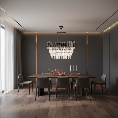żyrandol Żyrandol Sufitowy Luksusowa Szara Lampa sufitowa Lustre kryształ