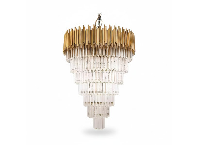 żyrandol Lustre żyrandol sufitowy luksusowa lampa sufitowa kryształowy złoty stożek