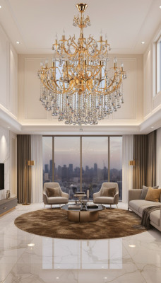 Żyrandol sufitowy Royal Luxury żyrandol Złoty Lampa sufitowa Lustre kryształ