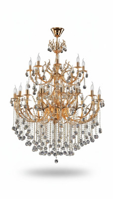 Żyrandol sufitowy Royal Luxury żyrandol Złoty Lampa sufitowa Lustre kryształ
