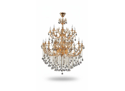 Żyrandol sufitowy Royal Luxury żyrandol Złoty Lampa sufitowa Lustre kryształ