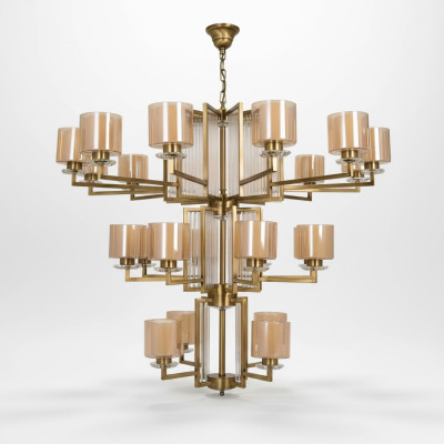 Lampa sufitowa żyrandol Luxury Gold Lampa sufitowa Lustre Szkło Modern