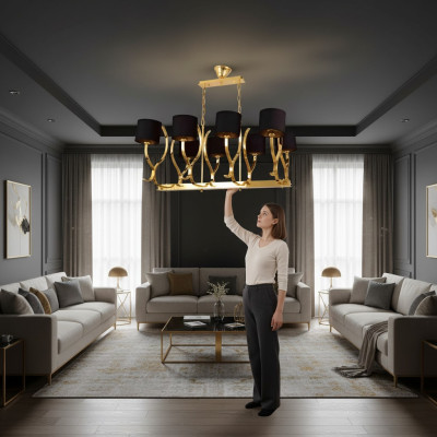 żyrandol sufitowy żyrandol xxl Lampa Gold Lampa sufitowa żyrandol metalowy