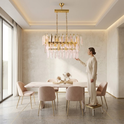 Lampa żyrandol sufitowy luksusowy złoty Lampa sufitowa żyrandol kryształowy