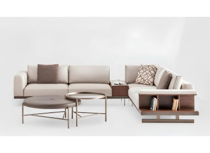 Sofa materiałowa beżowa Narożnikowa kanapa Sofa w kształcie litery L Sofy Materiał Luksusowe Meble do Salonu
