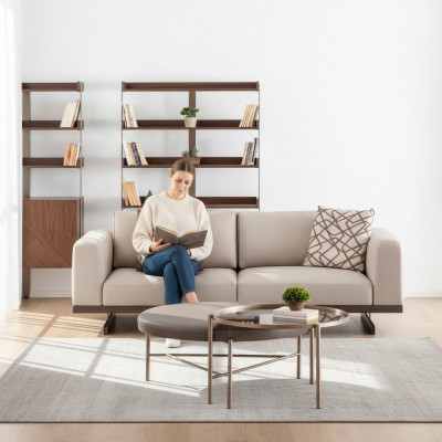 Nowoczesna trzyosobowa sofa materiałowa luksusowa kanapa Meble Włókiennicze meble do salonu