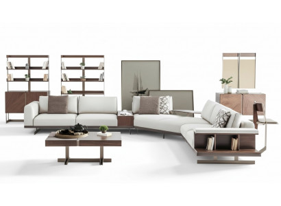 Sofa materiałowa Narożnikowa kanapa Sofa w kształcie litery L Materiał Sofy Szare Nowoczesne Meble Kanapy